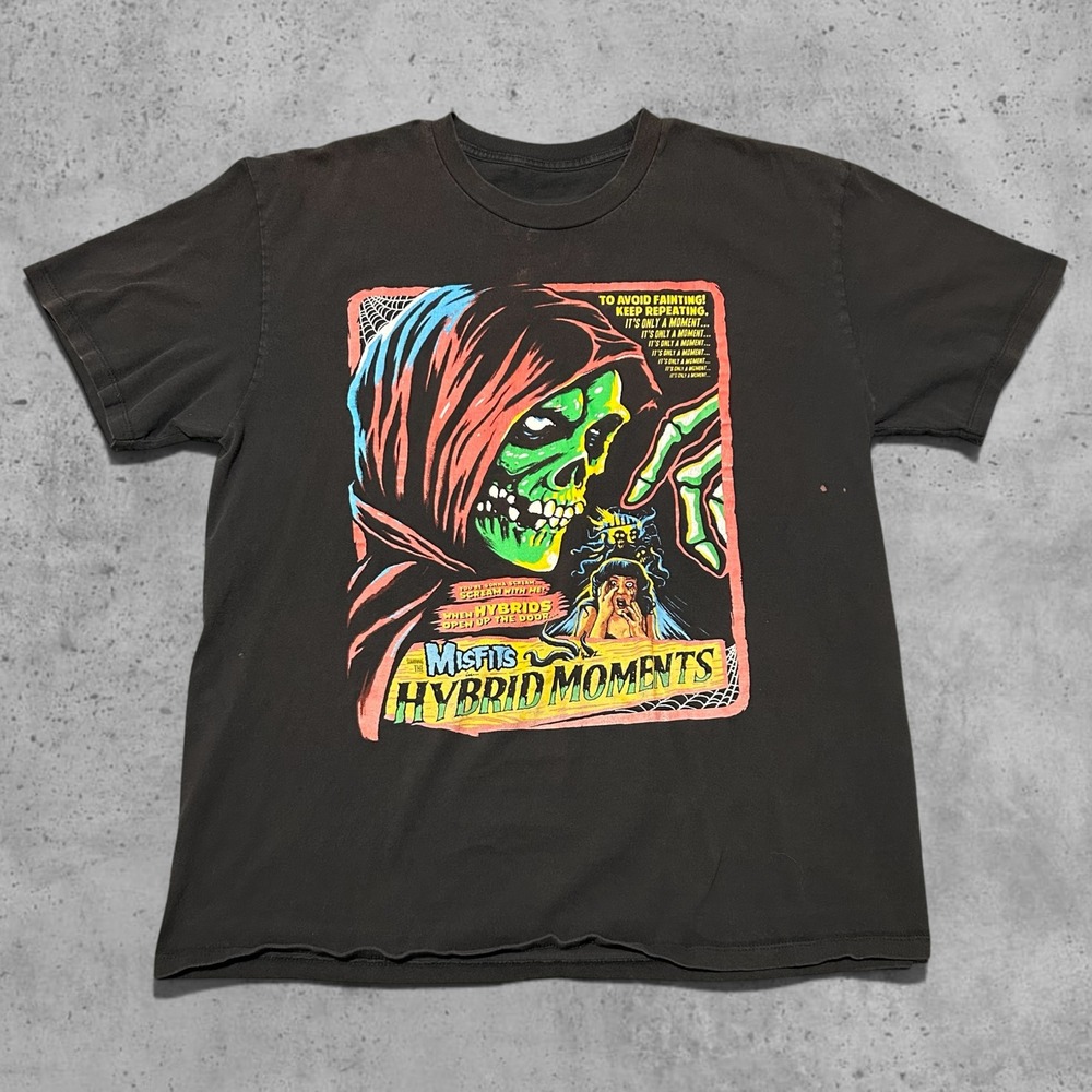 Misfits Hybrid Moments Graphic Tee Black Horror Punk Rock Shirt XL Retro Skater